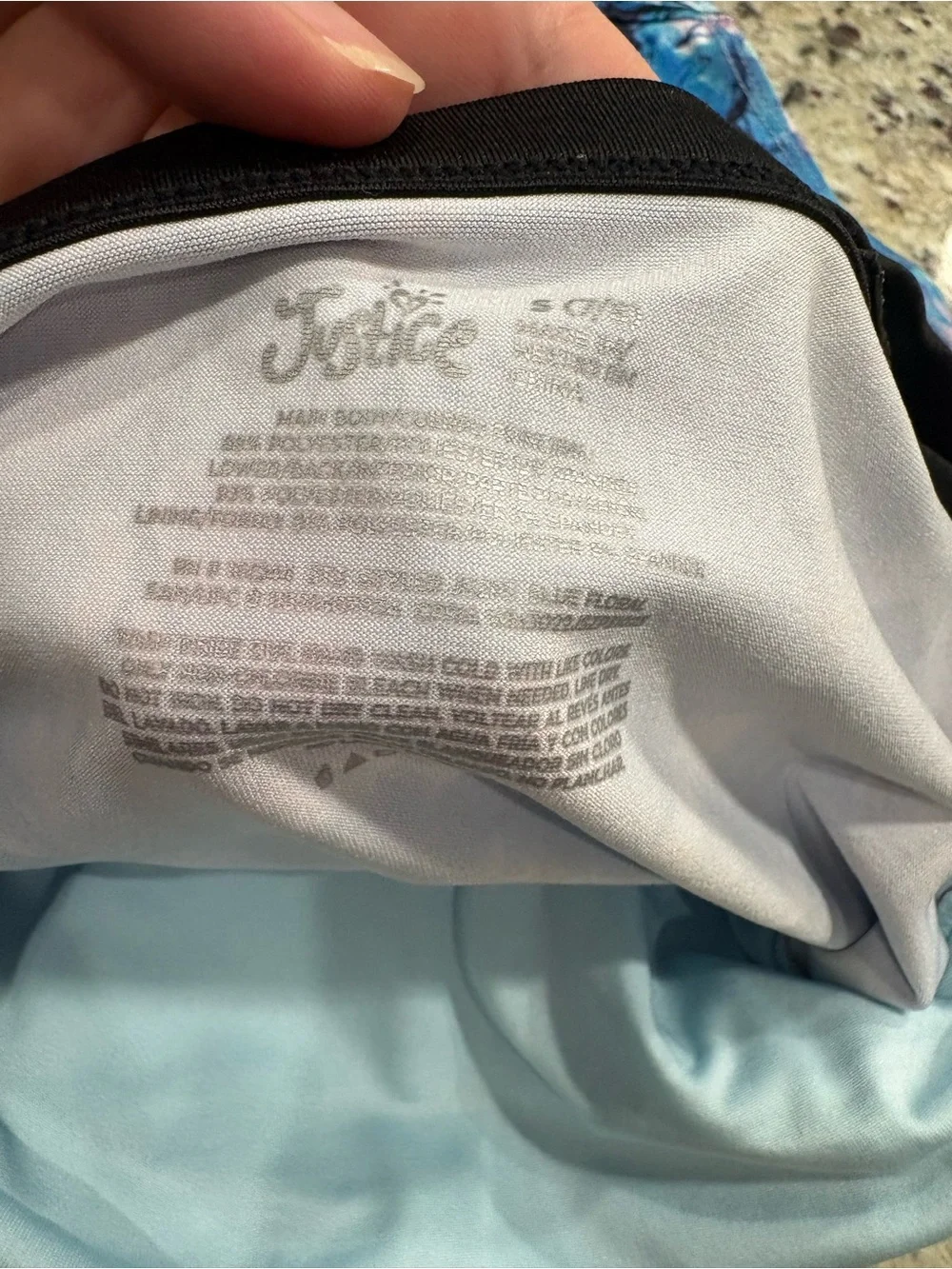 Justice Dance shades of blue leotard Small 7/8 *Missing Stones** Otherwise GUC